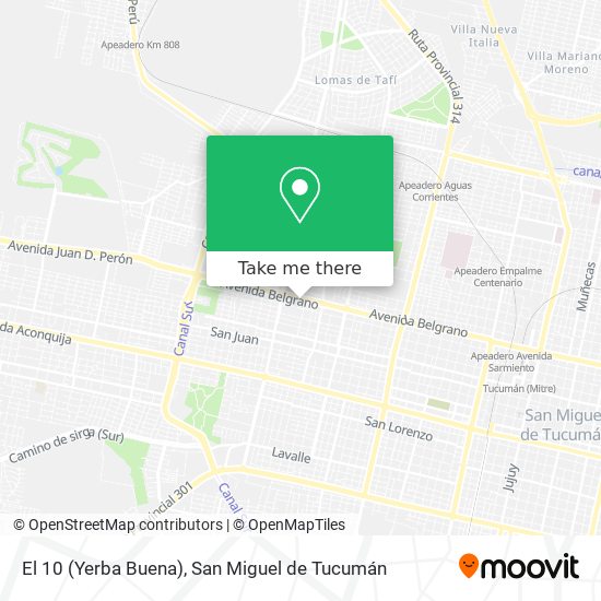 Mapa de El 10 (Yerba Buena)