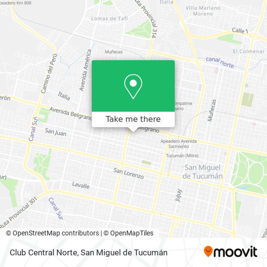 Club Central Norte map