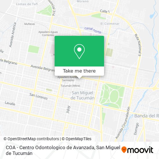 COA - Centro Odontologico de Avanzada map