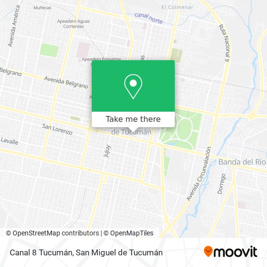 Canal 8 Tucumán map