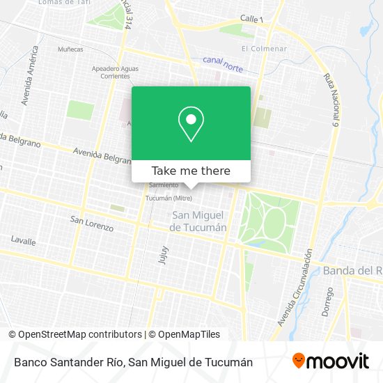 Banco Santander Río map