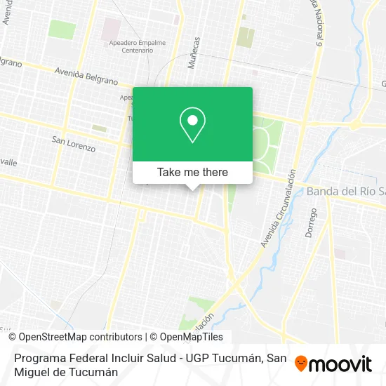 Programa Federal Incluir Salud - UGP Tucumán map