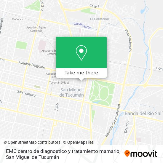 Mapa de EMC centro de diagnostico y tratamiento mamario