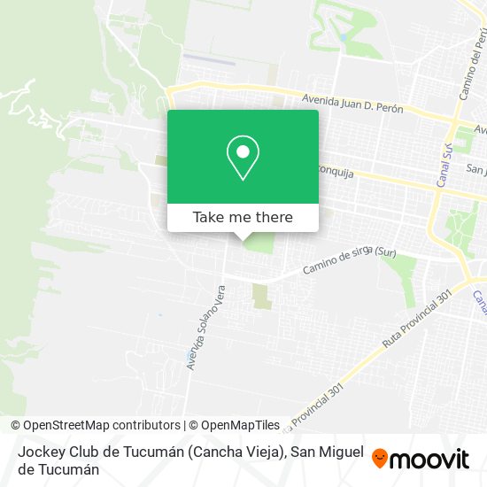 Mapa de Jockey Club de Tucumán (Cancha Vieja)