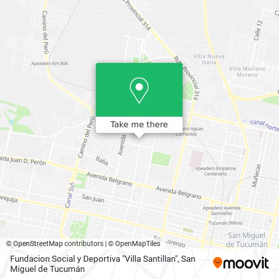 Fundacion Social y Deportiva "Villa Santillan" map