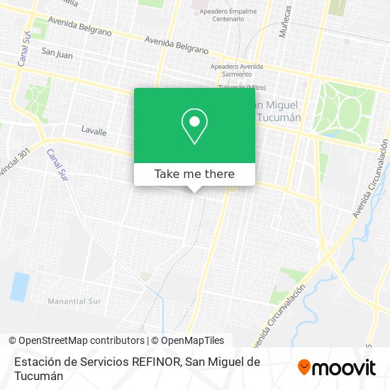 Estación de Servicios REFINOR map