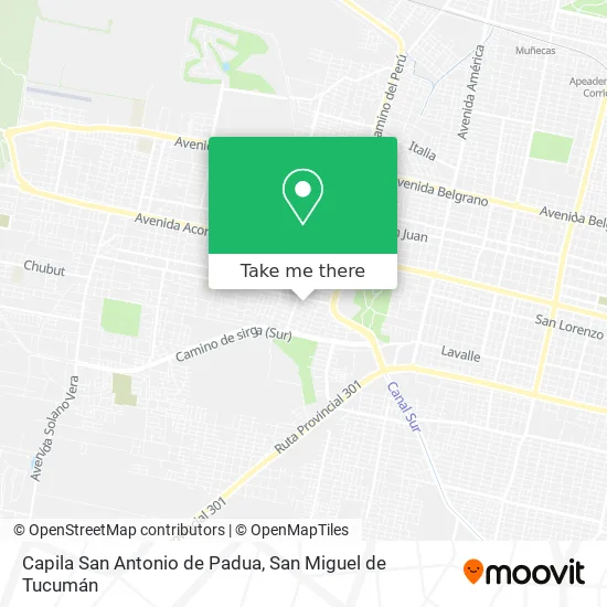 Mapa de Capila San Antonio de Padua