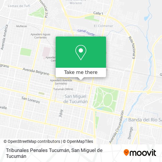 Mapa de Tribunales Penales Tucumán