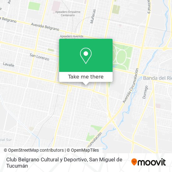 Club Belgrano Cultural y Deportivo map