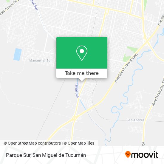 Mapa de Parque Sur
