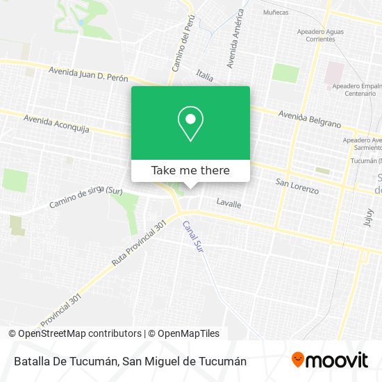 Batalla De Tucumán map