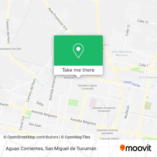 Aguas Corrientes map