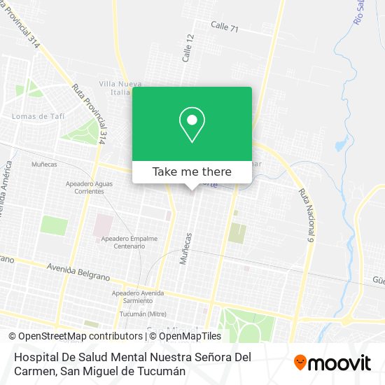 Hospital De Salud Mental Nuestra Señora Del Carmen map