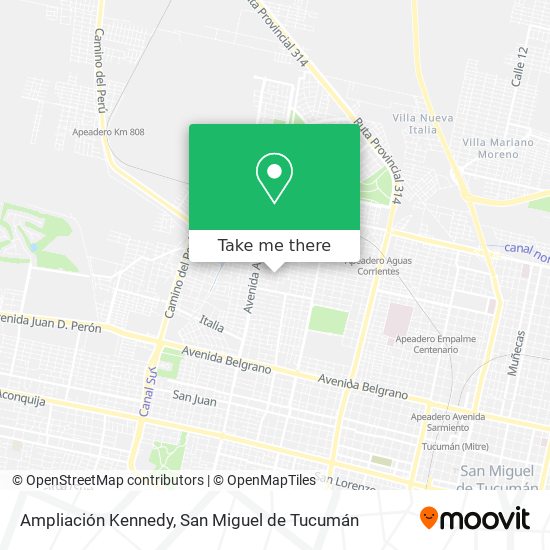 Ampliación Kennedy map