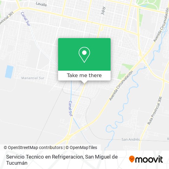 Servicio Tecnico en Refrigeracion map