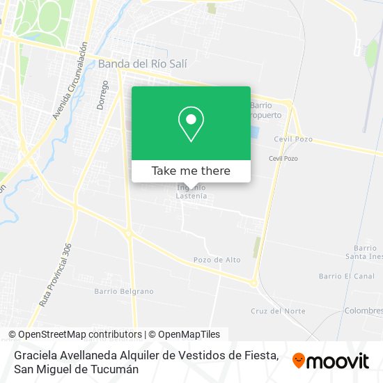 Mapa de Graciela Avellaneda Alquiler de Vestidos de Fiesta