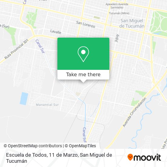 Escuela de Todos, 11 de Marzo map