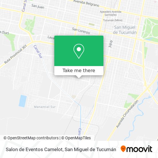 Mapa de Salon de Eventos Camelot
