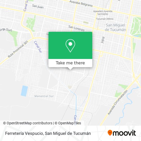 Mapa de Ferretería Vespucio