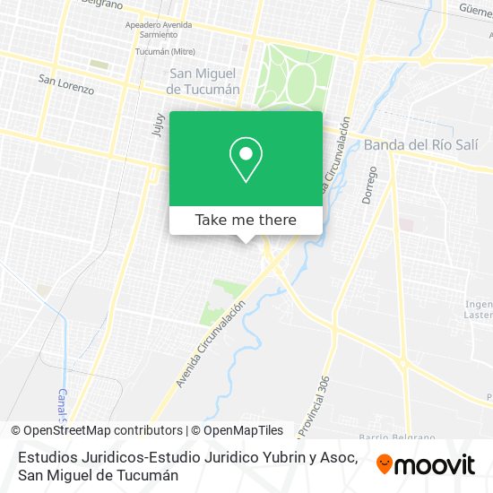 Estudios Juridicos-Estudio Juridico Yubrin y Asoc map