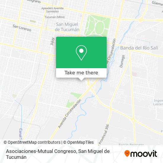 Asociaciones-Mutual Congreso map