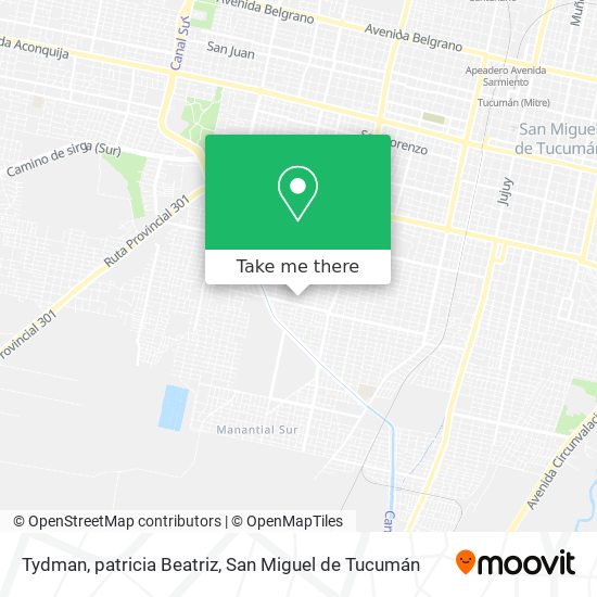 Tydman, patricia Beatriz map