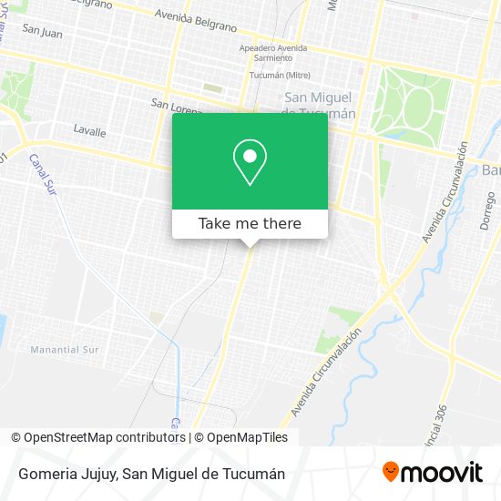 Gomeria Jujuy map