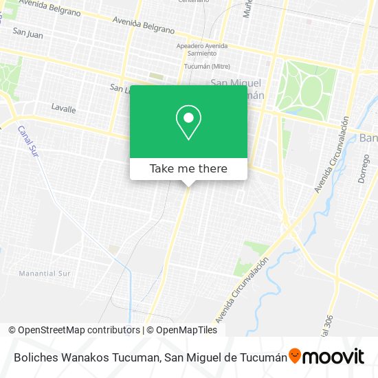 Boliches Wanakos Tucuman map