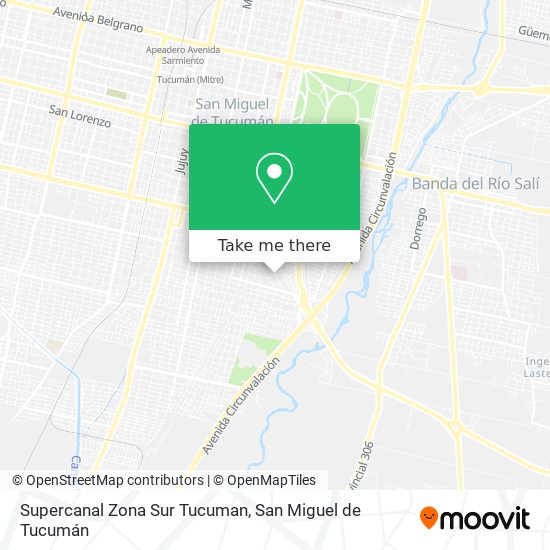 Supercanal Zona Sur Tucuman map