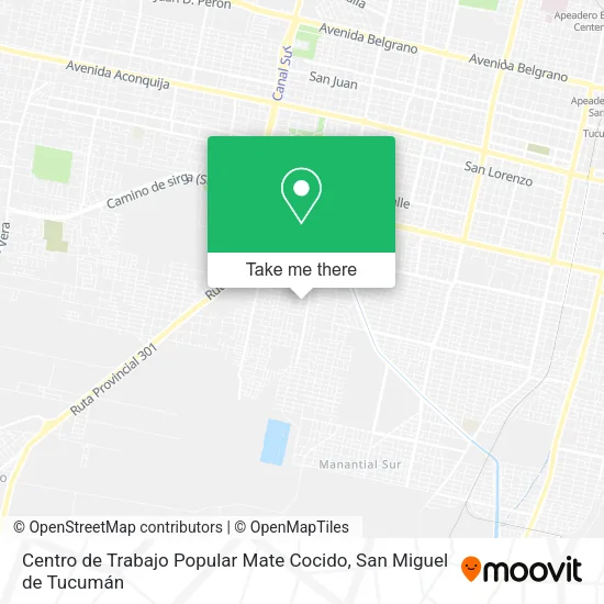 Mapa de Centro de Trabajo Popular Mate Cocido
