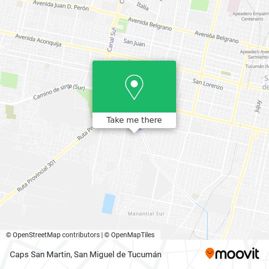 Caps San Martin map