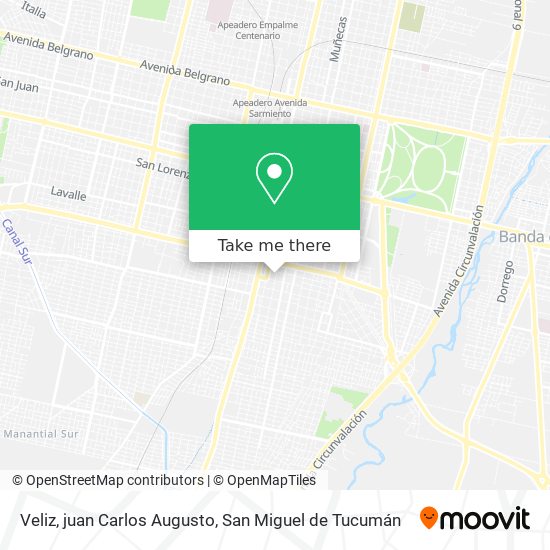 Veliz, juan Carlos Augusto map