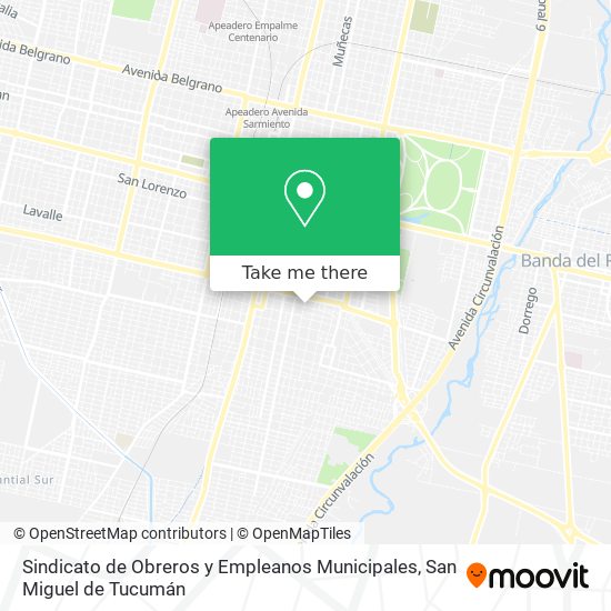 Sindicato de Obreros y Empleanos Municipales map