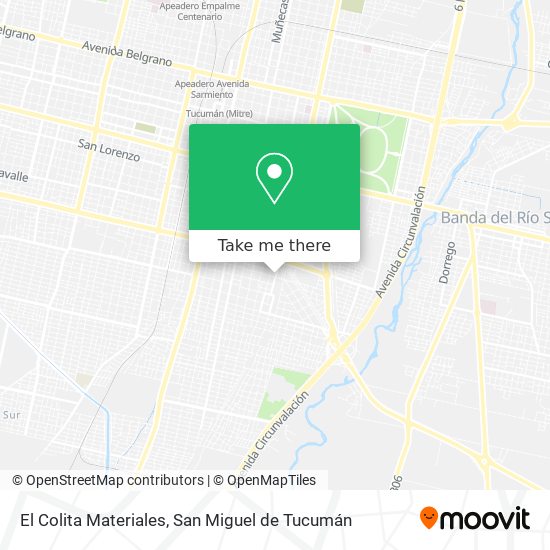 El Colita Materiales map