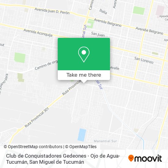 Club de Conquistadores Gedeones - Ojo de Agua- Tucumán map