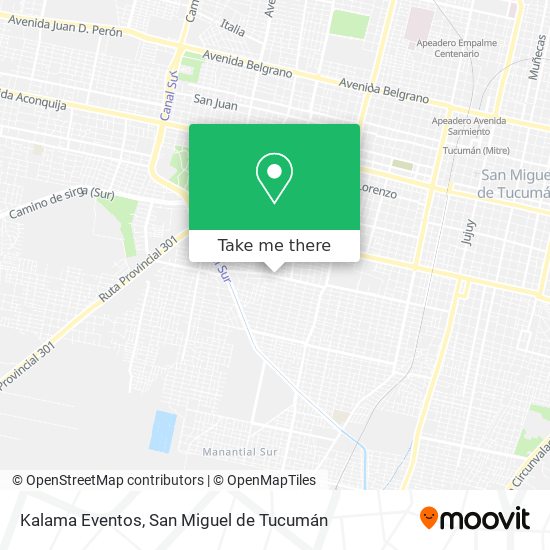 Kalama Eventos map