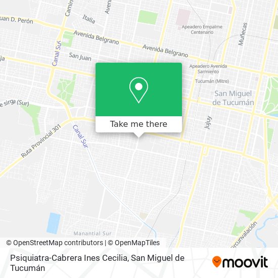 Psiquiatra-Cabrera Ines Cecilia map