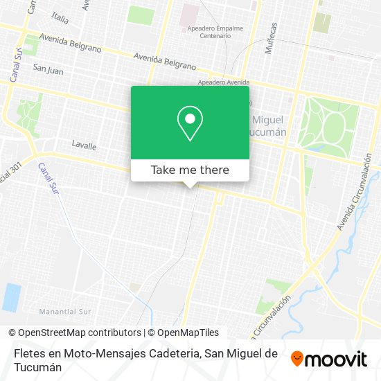 Fletes en Moto-Mensajes Cadeteria map