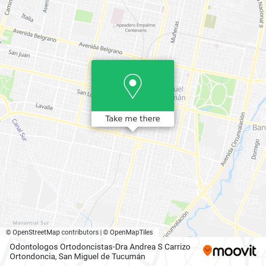 Odontologos Ortodoncistas-Dra Andrea S Carrizo Ortondoncia map