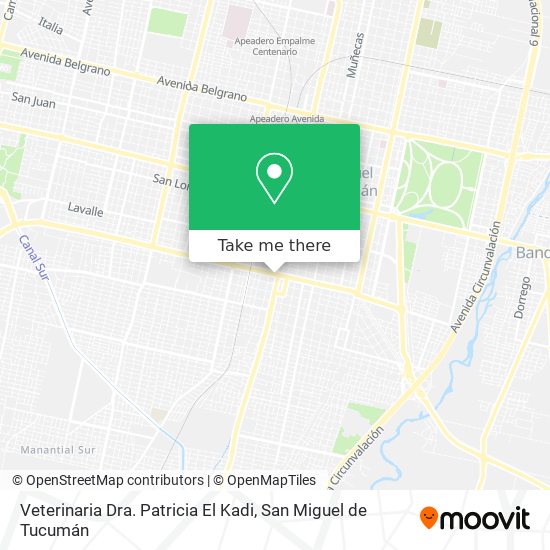 Mapa de Veterinaria Dra. Patricia El Kadi