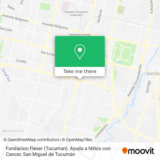 Fundacion Flexer (Tucuman). Ayuda a Niños con Cancer map