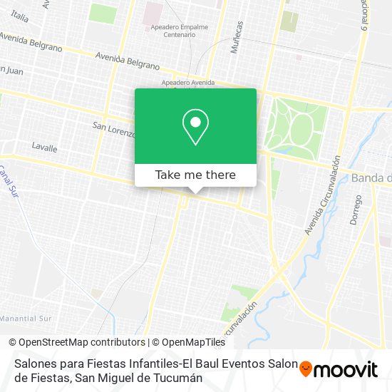 Mapa de Salones para Fiestas Infantiles-El Baul Eventos Salon de Fiestas