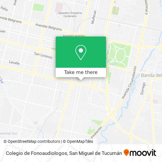 Colegio de Fonoaudiologos map