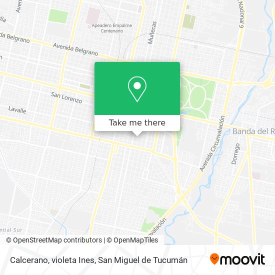 Calcerano, violeta Ines map