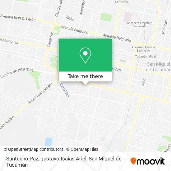 Santucho Paz, gustavo Isaias Ariel map