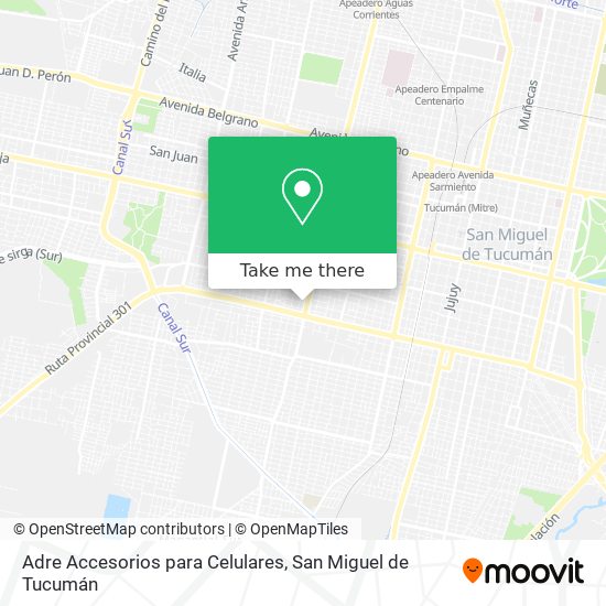 Mapa de Adre Accesorios para Celulares