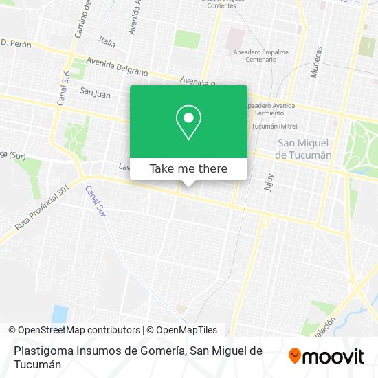 Mapa de Plastigoma Insumos de Gomería