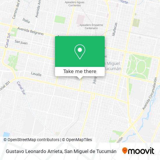 Gustavo Leonardo Arrieta map