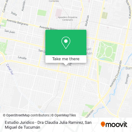 Estudio Juridico - Dra Claudia Julia Ramirez map