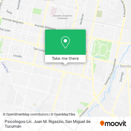 Psicologos-Lic. Juan M. Rigazzio map